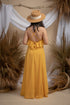 Martha Yellow Sexy Back Dress