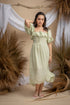 Milka Cottagecore Dress in Mint Green