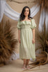 Milka Cottagecore Dress in Mint Green