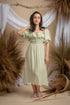Milka Cottagecore Dress in Mint Green