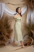 Milka Cottagecore Dress in Mint Green