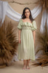 Milka Cottagecore Dress in Mint Green