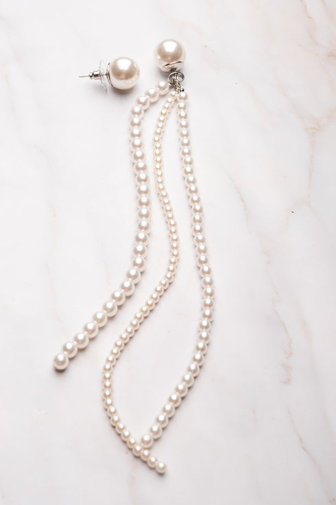 What If I Told You Mismatched Pearl Earrings