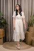 Maisie Vneck White Eyelet Dress