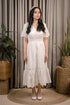 Maisie Vneck White Eyelet Dress