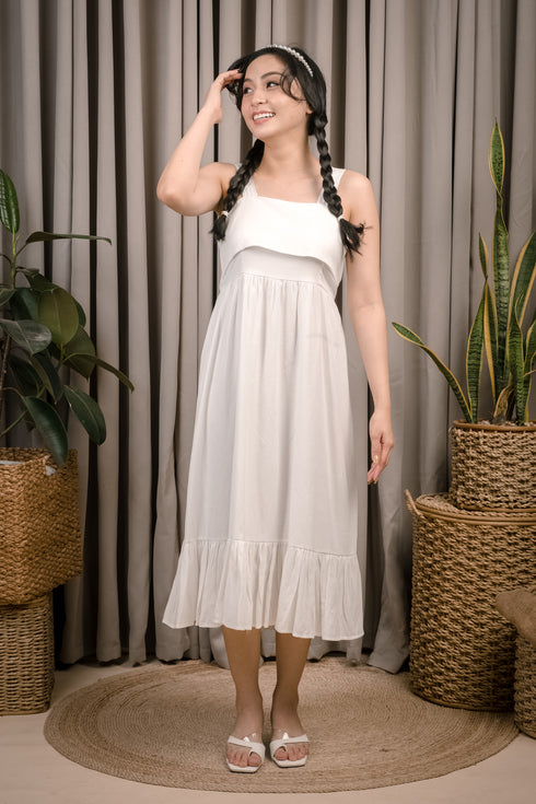 Molly White Bow Back Dress