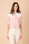Shop Hygge x GS: Peter Pan Collar Top in Bubblegum Pink