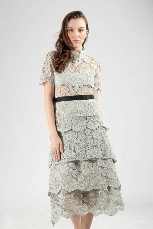 Holiday 12 Lace Dress in Mint