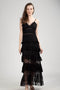 Holiday 14 Black Spaghetti Starp Maxi Lace Dress