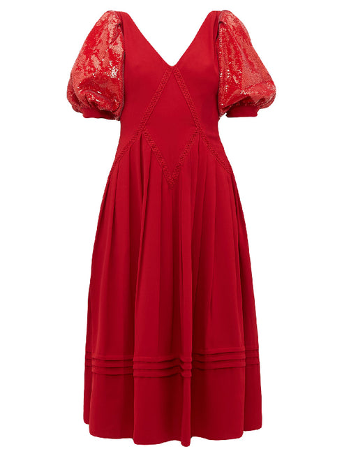 Holiday 17 Red Midi Dress