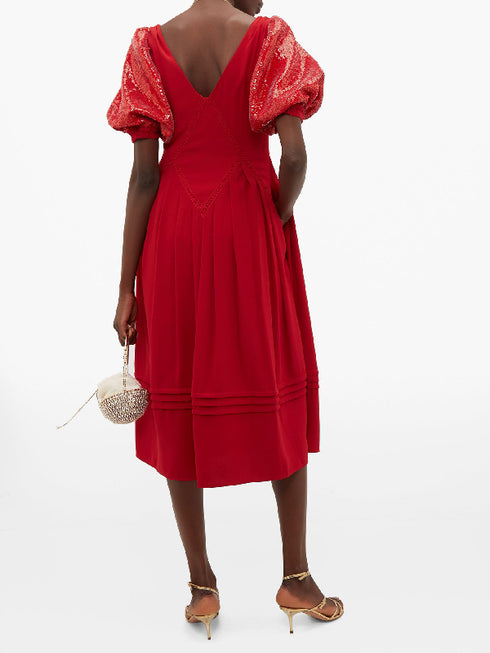 Holiday 17 Red Midi Dress