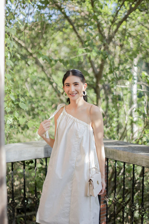 GET SPOTTED SHOP STOCKS MUM x RPB 7: Carla One-Shoulder 100% Cotton Sundress