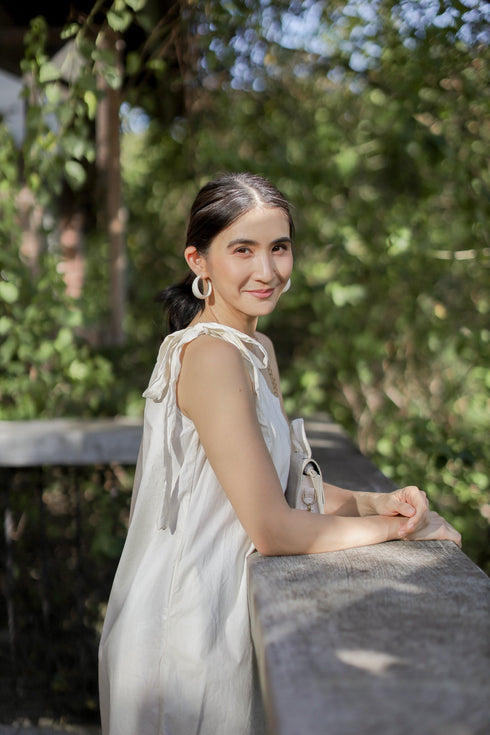 GET SPOTTED SHOP STOCKS MUM x RPB 7: Carla One-Shoulder 100% Cotton Sundress