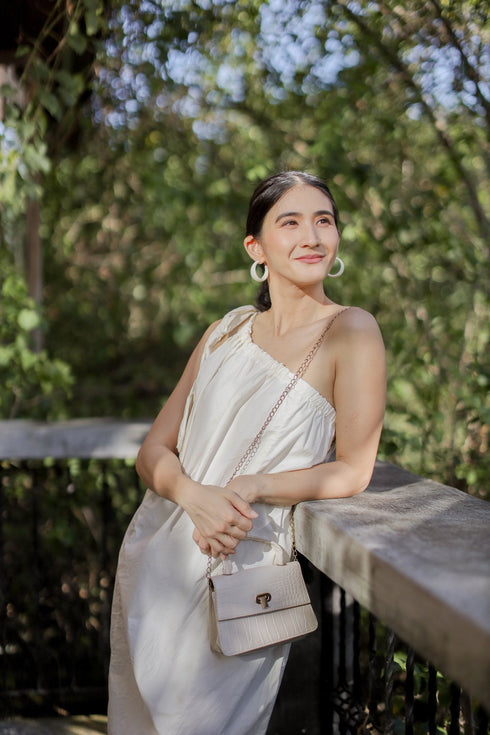 GET SPOTTED SHOP STOCKS MUM x RPB 7: Carla One-Shoulder 100% Cotton Sundress