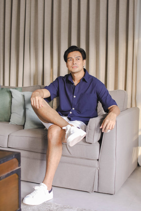 FOR MEN: Beni Button-down Linen Shirt