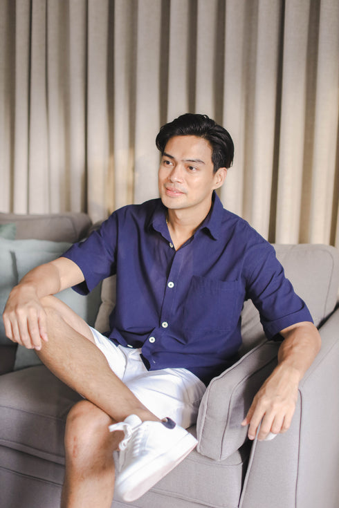 FOR MEN: Beni Button-down Linen Shirt