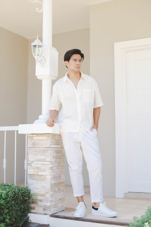 FOR MEN: Beni Button-down Linen Shirt