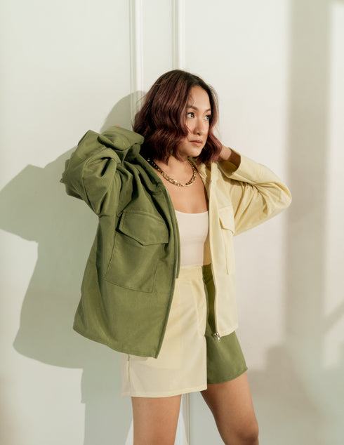 Laureen Uy x GS Style 2: Jacket and Shorts Set in Corduroy