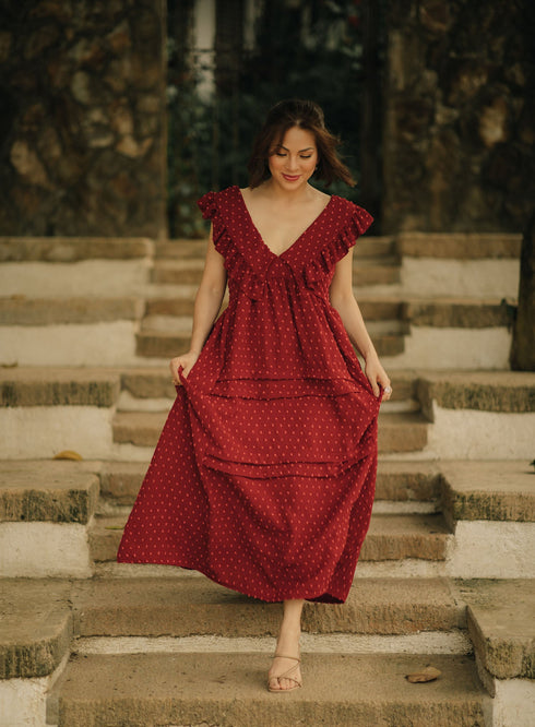 GET SPOTTED SHOP STOCKS MUM x LDG 2: Sinta Ruffled Maxi