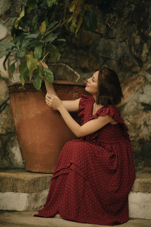 GET SPOTTED SHOP STOCKS MUM x LDG 2: Sinta Ruffled Maxi