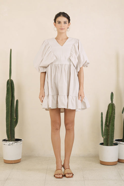 GET SPOTTED SHOP STOCKS GS Holiday: Elsa Mini Dress in Plain Woven Red