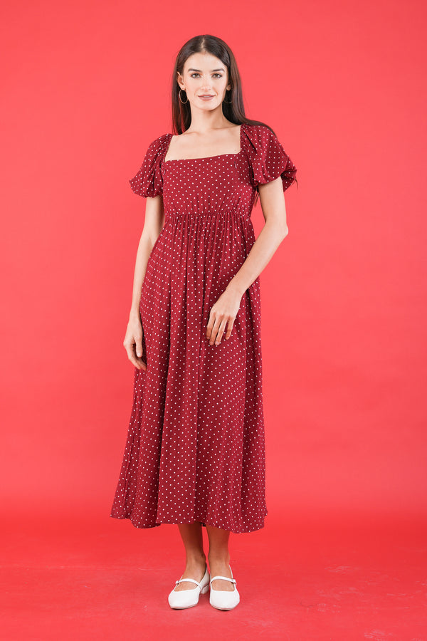 GET SPOTTED SHOP STOCKS GS Polka 2: Genesis Smocked Dress
