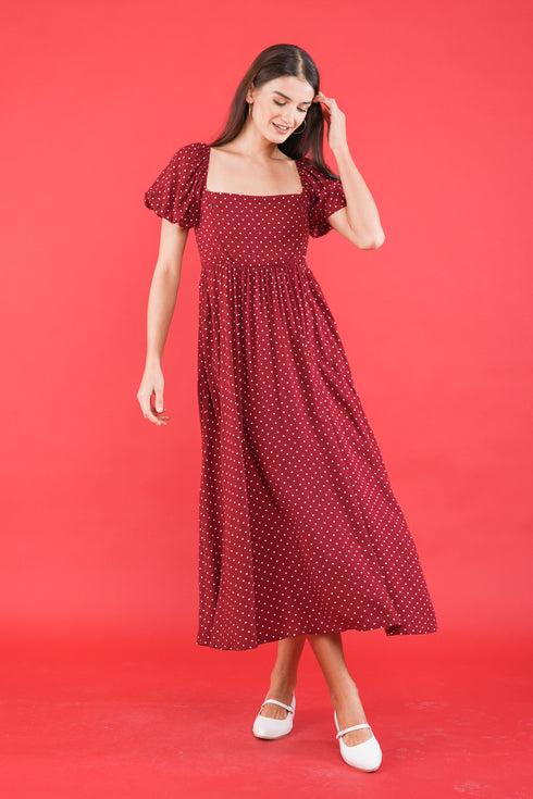 GET SPOTTED SHOP STOCKS GS Polka 2: Genesis Smocked Dress