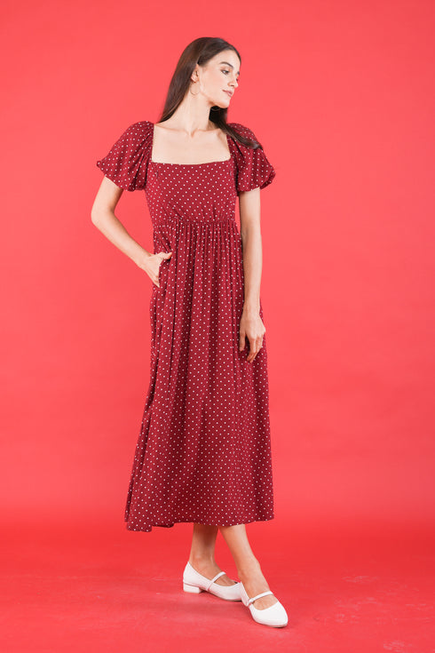GET SPOTTED SHOP STOCKS GS Polka 2: Genesis Smocked Dress