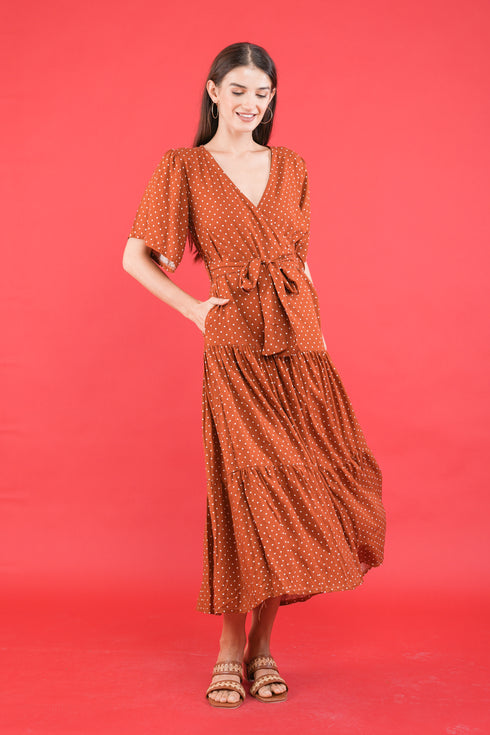 GET SPOTTED SHOP STOCKS GS Polka 2: Anastasia Wrap Dress