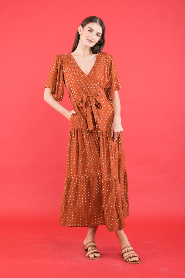 GET SPOTTED SHOP STOCKS GS Polka 2: Anastasia Wrap Dress