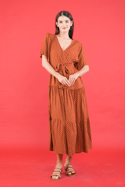 GET SPOTTED SHOP STOCKS GS Polka 2: Anastasia Wrap Dress