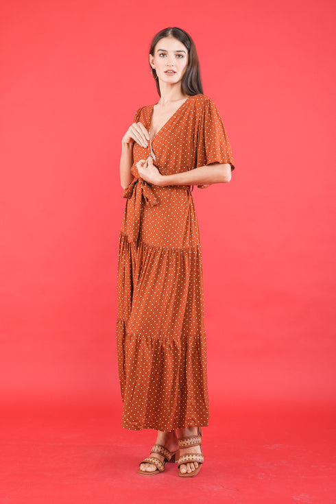 GET SPOTTED SHOP STOCKS GS Polka 2: Anastasia Wrap Dress