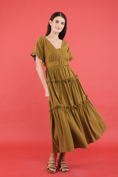 GET SPOTTED SHOP STOCKS GS Holiday: Monica A-line Maxi Dress