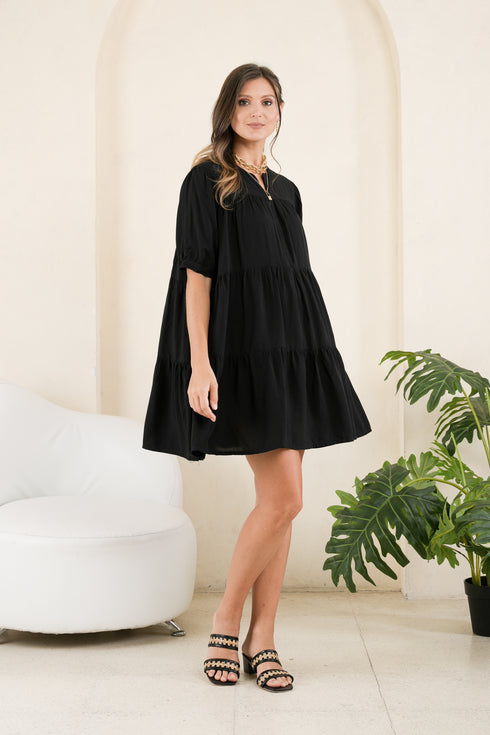GET SPOTTED SHOP STOCKS GS Black: Hemera Mini Dress