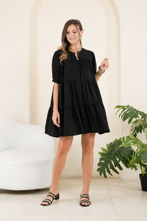 GET SPOTTED SHOP STOCKS GS Black: Hemera Mini Dress