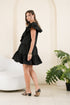 GET SPOTTED SHOP STOCKS GS Black: Jenni Vneck Ruffled Dress