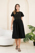 GET SPOTTED SHOP STOCKS GS Black: Sharmaine Combi Fabric Dress