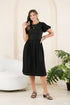 GET SPOTTED SHOP STOCKS GS Black: Sharmaine Combi Fabric Dress