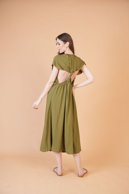 GET SPOTTED SHOP STOCKS Tropics: Marina Backless Dress