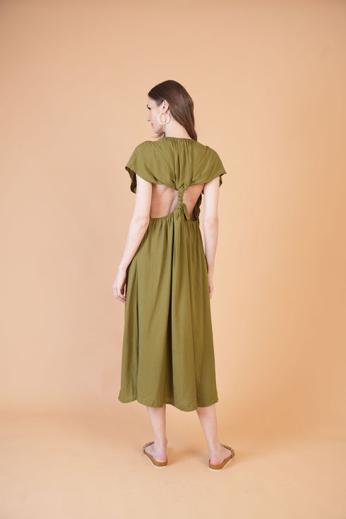 GET SPOTTED SHOP STOCKS Tropics: Marina Backless Dress