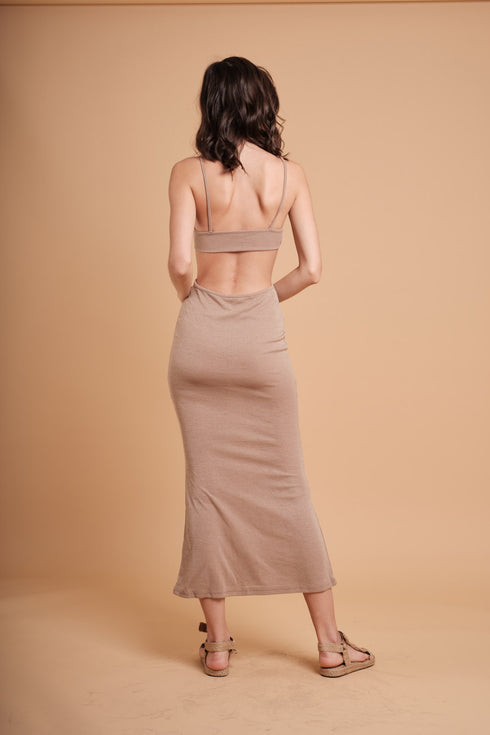 Wynona Dress in Brown