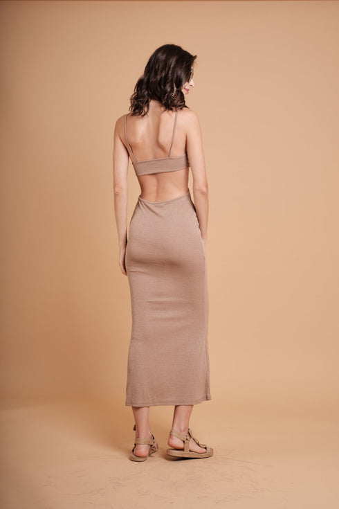 Wynona Dress in Brown