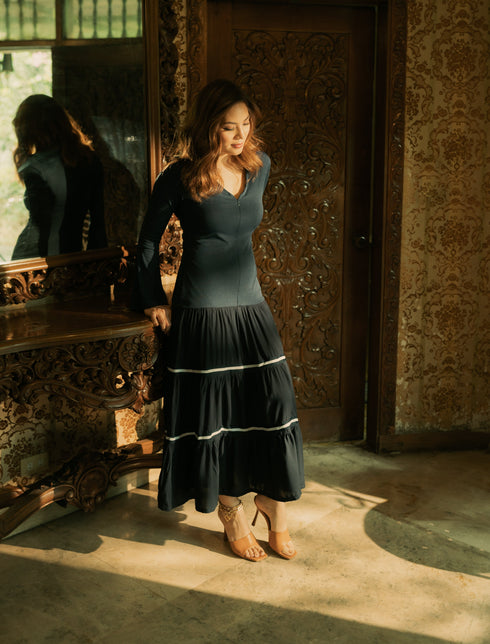 GET SPOTTED SHOP STOCKS BFM x LDG 4: LDG 4: Zelda Maxi Dress