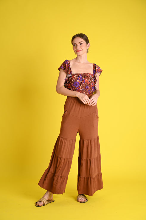 Swim 2023: Spice Swimsuit and Tiered Pants Cover-Up Set