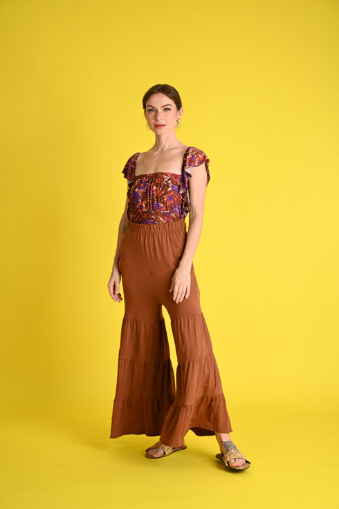 Swim 2023: Spice Swimsuit and Tiered Pants Cover-Up Set