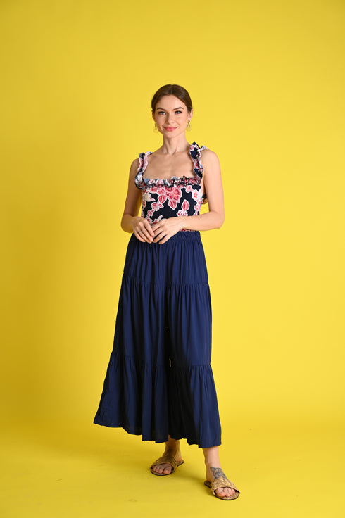 Swim 2023: Cay Swimsuit with Tiered Pants Cover-up Set