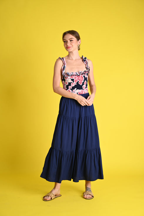 Swim 2023: Cay Swimsuit with Tiered Pants Cover-up Set