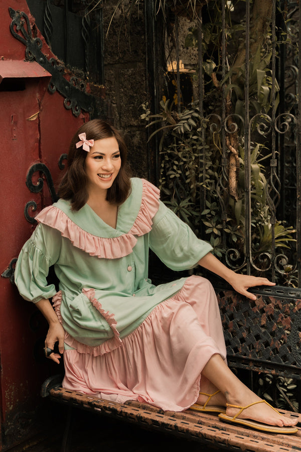 GET SPOTTED SHOP STOCK BFM x LDG 3: Dolores Pastel Plain A-Shape Dress