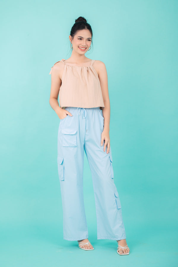 GS Basics 2: Jesah Pleated Tie Top