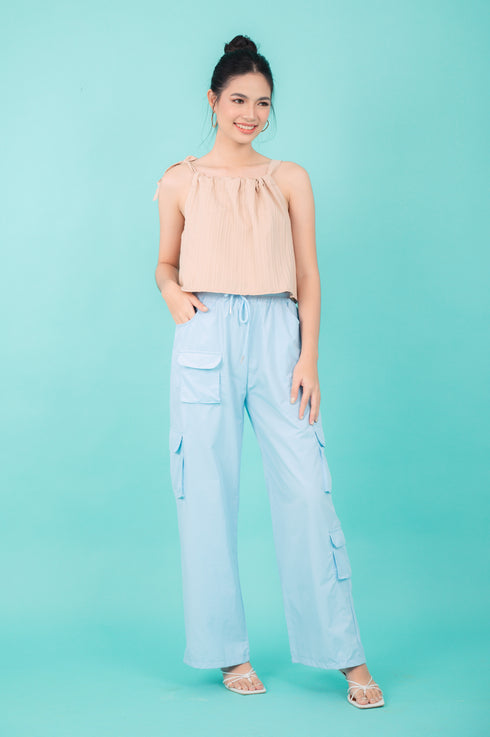 GS Basics 2: Jesah Pleated Tie Top